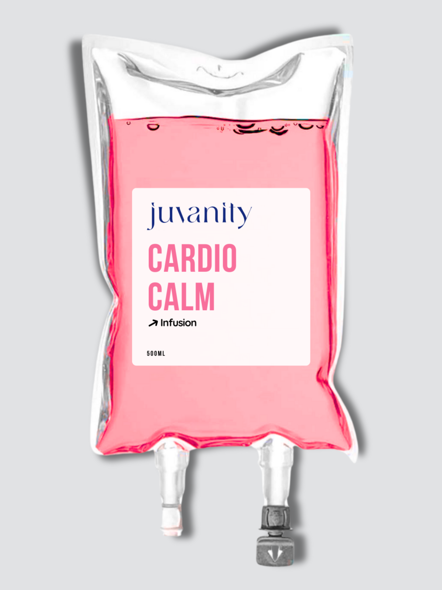 Cardio Calm Infusionsbeutel zur Unterstützung der Herz-Kreislauf-Gesundheit bei der Infusionstherapie in der Praxis Juvanity Lampertheim