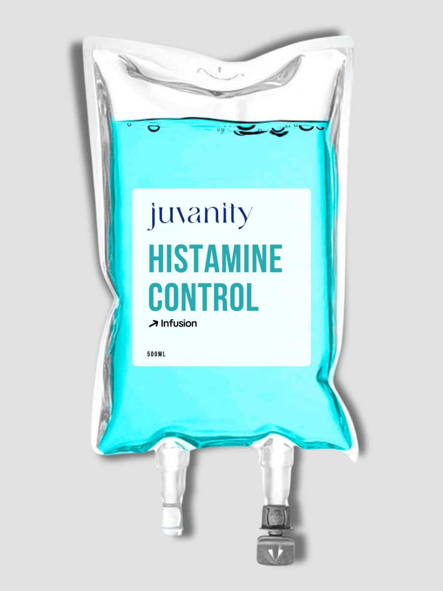 Histamine Control Infusionsbeutel zur Unterstützung bei Histaminintoleranz bei der Infusionstherapie in der Praxis Juvanity Lampertheim