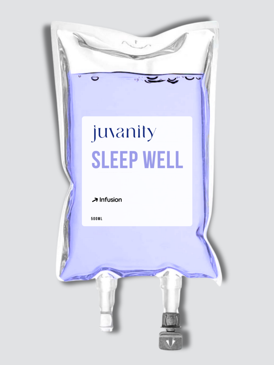 Sleep Well Infusionsbeutel zur Verbesserung der Schlafqualität bei der Infusionstherapie in der Praxis Juvanity Lampertheim