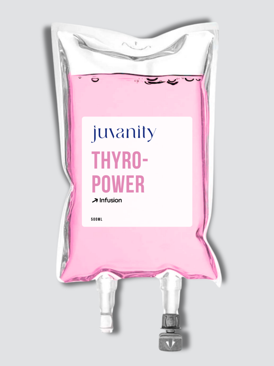 Thyro Power Infusionsbeutel zur Unterstützung der Schilddrüsenfunktion bei der Infusionstherapie in der Praxis Juvanity Lampertheim